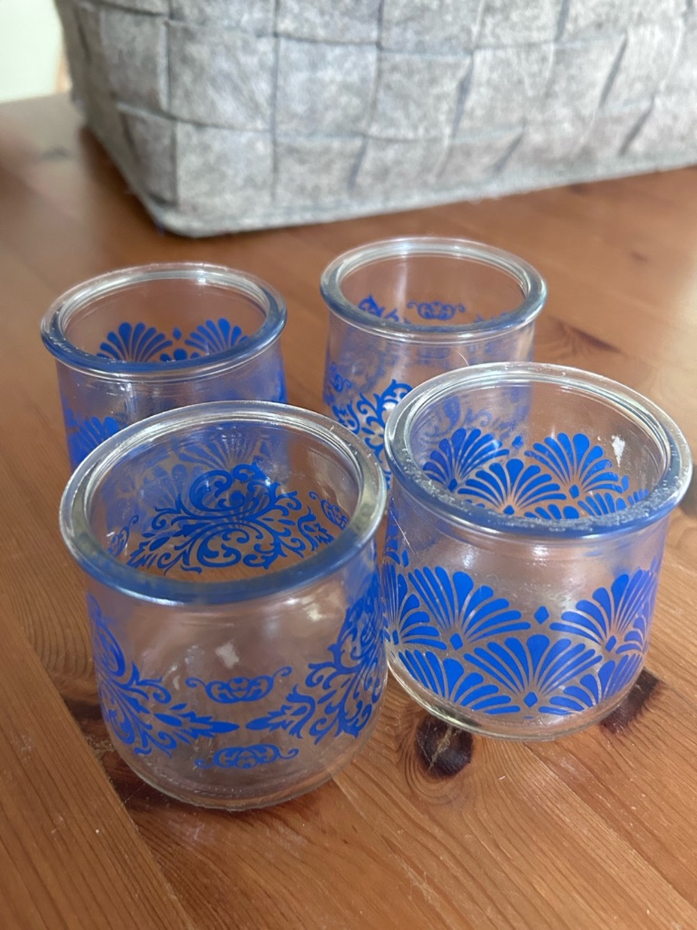 Vintage Oui Yogurt Jars